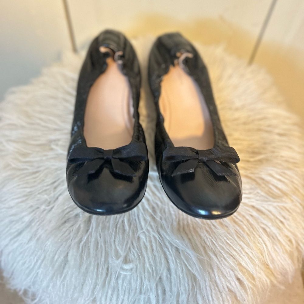 Stuart Weitzman Black Ballet Flats with Bow size 9 N